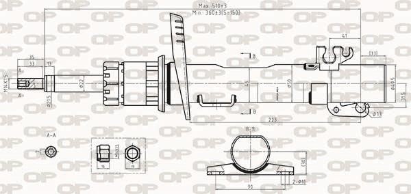 Open parts SAB8519.31 Амортизатор підвіски передній газомасляний SAB851931: Купити в Україні - Добра ціна на EXIST.UA!