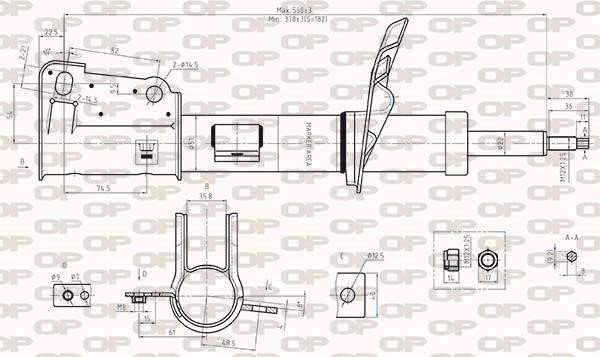 Open parts SAB8426.31 Амортизатор підвіски передній лівий газомасляний SAB842631: Купити в Україні - Добра ціна на EXIST.UA!