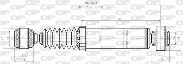 Open parts SAB8420.12 Амортизатор підвіски задній масляний SAB842012: Купити в Україні - Добра ціна на EXIST.UA!