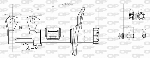 Open parts SAB8375.31 Амортизатор підвіски передній правий газомасляний SAB837531: Купити в Україні - Добра ціна на EXIST.UA!