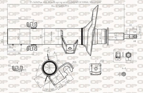 Open parts SAB8515.31 Амортизатор підвіски передній лівий газомасляний SAB851531: Купити в Україні - Добра ціна на EXIST.UA!