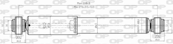 Open parts SAB8363.32 Амортизатор підвіскі задній газомасляний SAB836332: Приваблива ціна - Купити в Україні на EXIST.UA!