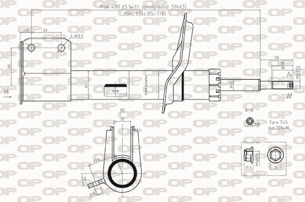 Open parts SAB8555.31 Амортизатор підвіски передній правий газомасляний SAB855531: Купити в Україні - Добра ціна на EXIST.UA!
