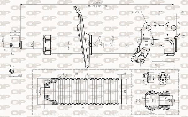 Open parts SAB8447.31 Амортизатор підвіски передній лівий газомасляний SAB844731: Купити в Україні - Добра ціна на EXIST.UA!