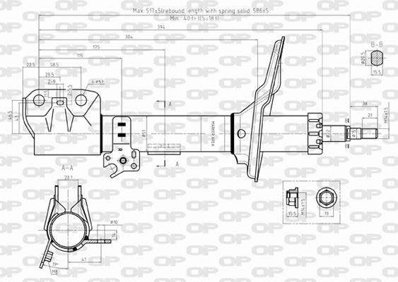 Open parts SAB8309.31 Амортизатор підвіски передній правий газомасляний SAB830931: Купити в Україні - Добра ціна на EXIST.UA!