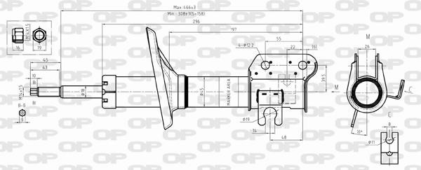 Open parts SAB8297.31 Амортизатор підвіски передній лівий газомасляний SAB829731: Купити в Україні - Добра ціна на EXIST.UA!