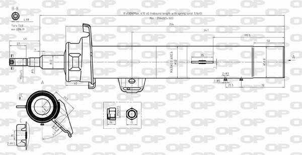 Open parts SAB8292.31 Амортизатор підвіски передній лівий газомасляний SAB829231: Купити в Україні - Добра ціна на EXIST.UA!