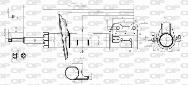 Open parts SAB8385.31 Амортизатор підвіски передній лівий газомасляний SAB838531: Купити в Україні - Добра ціна на EXIST.UA!