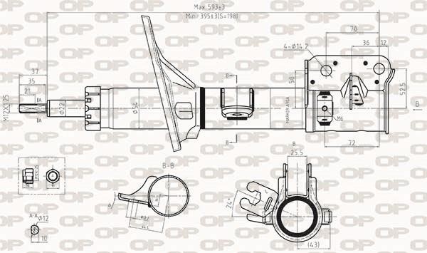 Open parts SAB8521.32 Амортизатор підвіски задній лівий газомасляний SAB852132: Купити в Україні - Добра ціна на EXIST.UA!