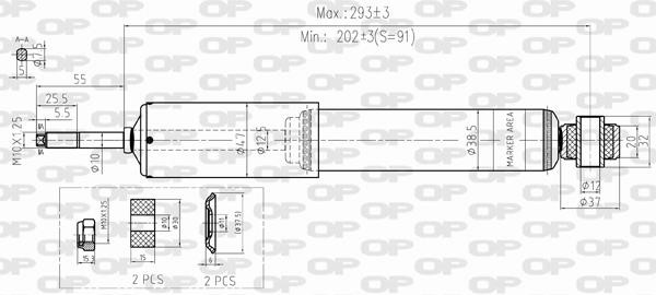 Open parts SAB8356.11 Амортизатор підвіски передній масляний SAB835611: Купити в Україні - Добра ціна на EXIST.UA!