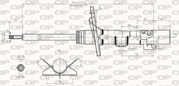 Open parts SAB8516.31 Амортизатор підвіски передній газомасляний SAB851631: Купити в Україні - Добра ціна на EXIST.UA!