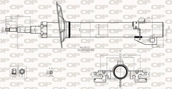 Open parts SAB8541.31 Амортизатор підвіски передній газомасляний SAB854131: Купити в Україні - Добра ціна на EXIST.UA!