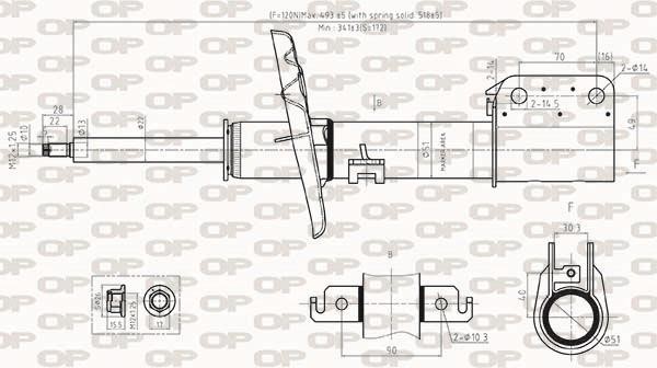 Open parts SAB8522.31 Амортизатор підвіски передній газомасляний SAB852231: Купити в Україні - Добра ціна на EXIST.UA!