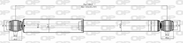 Open parts SAB8341.32 Амортизатор підвіскі задній газомасляний SAB834132: Купити в Україні - Добра ціна на EXIST.UA!