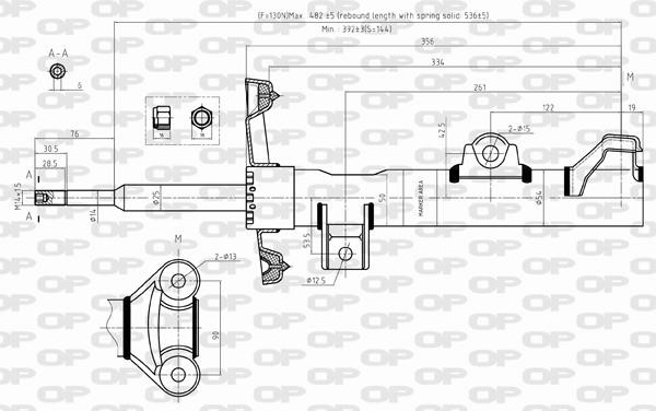 Open parts SAB8456.31 Амортизатор підвіски передній газомасляний SAB845631: Купити в Україні - Добра ціна на EXIST.UA!