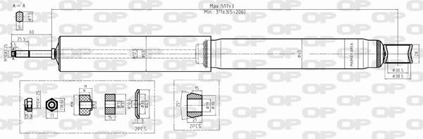 Open parts SAB8500.32 Амортизатор підвіскі задній газомасляний SAB850032: Купити в Україні - Добра ціна на EXIST.UA!