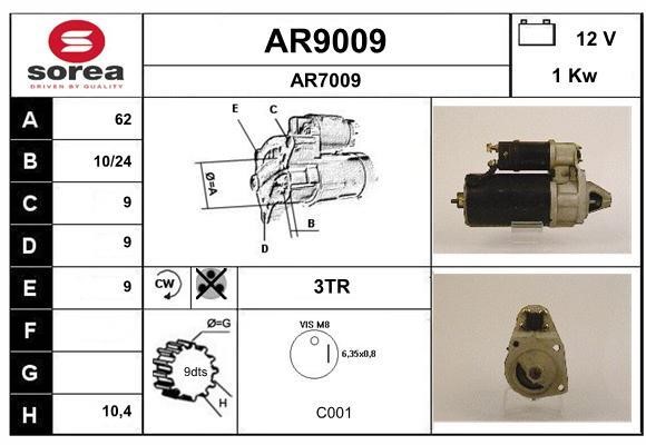 SNRA AR9009 Стартер AR9009: Купити в Україні - Добра ціна на EXIST.UA!
