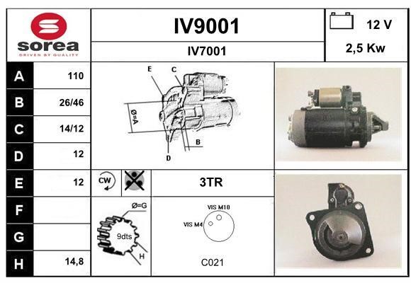 SNRA IV9001 Стартер IV9001: Купити в Україні - Добра ціна на EXIST.UA!