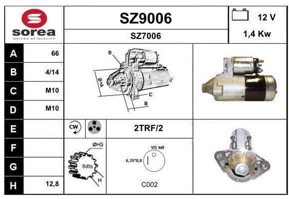 SNRA SZ9006 Стартер SZ9006: Купити в Україні - Добра ціна на EXIST.UA!