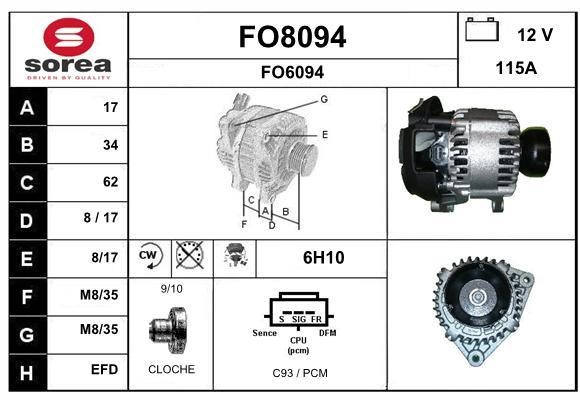 SNRA FO8094 Генератор FO8094: Купити в Україні - Добра ціна на EXIST.UA!