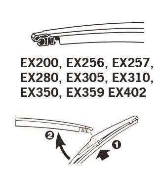 Щітка склоочисника каркасна задня Trico ExactFit Rear 350 мм (14&quot;) Trico EX359