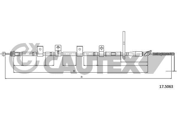 Cautex 708106 Трос стоянкового гальма, комплект 708106: Купити в Україні - Добра ціна на EXIST.UA!