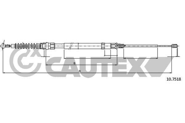 Cautex 763048 Трос гальма стоянки 763048: Купити в Україні - Добра ціна на EXIST.UA!