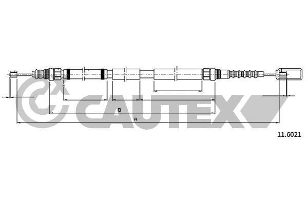 Cautex 762220 Трос гальма стоянки 762220: Купити в Україні - Добра ціна на EXIST.UA!