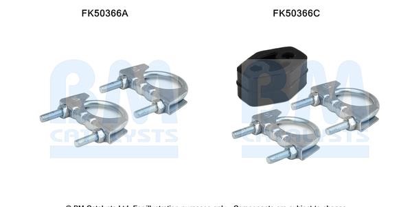 BM Catalysts FK50366 Комплект монтажний кріплень вихлопної системи FK50366: Купити в Україні - Добра ціна на EXIST.UA!