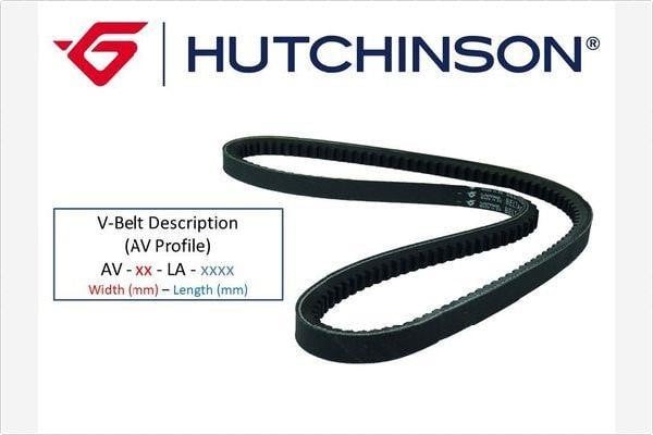 Hutchinson AV 10 LA 600 Ремінь клиновий 10X600 AV10LA600: Купити в Україні - Добра ціна на EXIST.UA!