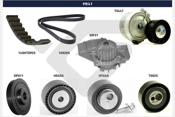  MK41 Комплект ременя генератора MK41: Купити в Україні - Добра ціна на EXIST.UA!