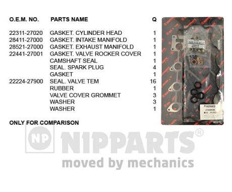 Nipparts J1240538 Прокладки ГБЦ, комплект J1240538: Купити в Україні - Добра ціна на EXIST.UA!