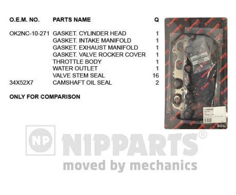 Nipparts J1240310 Прокладки ГБЦ, комплект J1240310: Купити в Україні - Добра ціна на EXIST.UA!