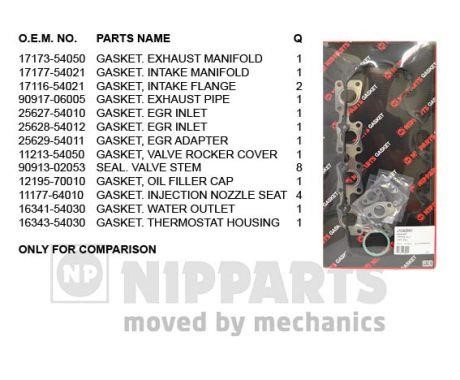 Nipparts J1242061 Прокладки ГБЦ, комплект J1242061: Купити в Україні - Добра ціна на EXIST.UA!