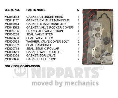 Nipparts J1245027 Прокладки ГБЦ, комплект J1245027: Купити в Україні - Добра ціна на EXIST.UA!