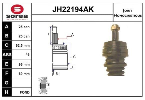 SNRA JH22194AK Шарнір рівних кутових швидкостей (ШРКШ) JH22194AK: Купити в Україні - Добра ціна на EXIST.UA!