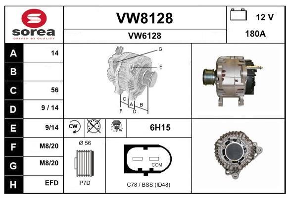 SNRA VW8128 Генератор VW8128: Купити в Україні - Добра ціна на EXIST.UA!