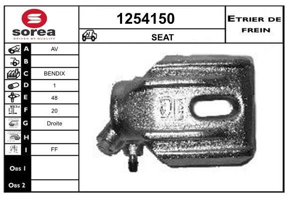 SNRA 1254150 Супорт гальмівний передній правий 1254150: Купити в Україні - Добра ціна на EXIST.UA!