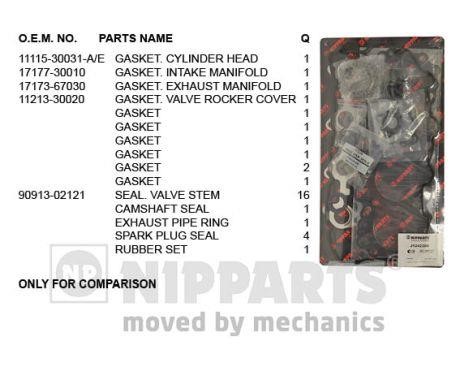 Nipparts J1242200 Прокладки ГБЦ, комплект J1242200: Купити в Україні - Добра ціна на EXIST.UA!