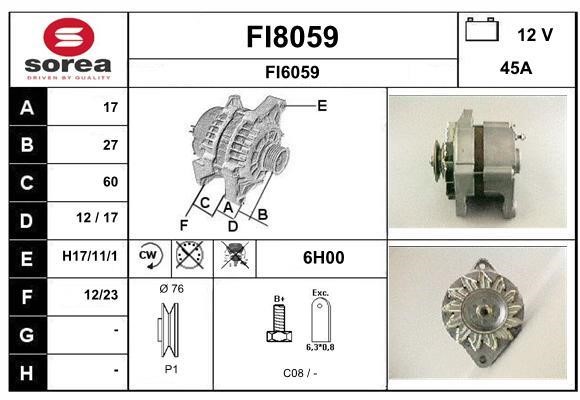 SNRA FI8059 Генератор FI8059: Купити в Україні - Добра ціна на EXIST.UA!