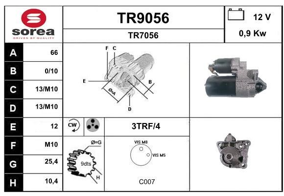 SNRA TR9056 Стартер TR9056: Купити в Україні - Добра ціна на EXIST.UA!