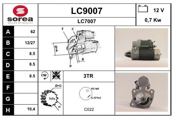 SNRA LC9007 Стартер LC9007: Купити в Україні - Добра ціна на EXIST.UA!