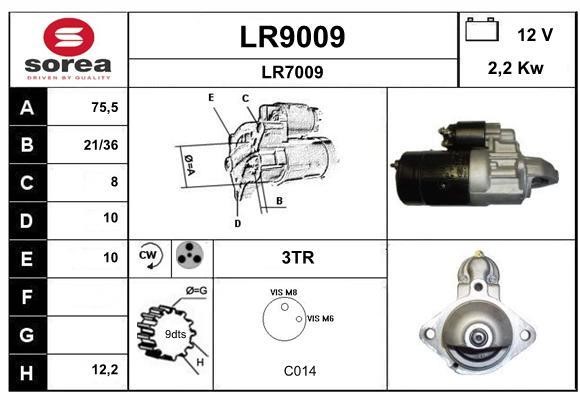 SNRA LR9009 Стартер LR9009: Купити в Україні - Добра ціна на EXIST.UA!