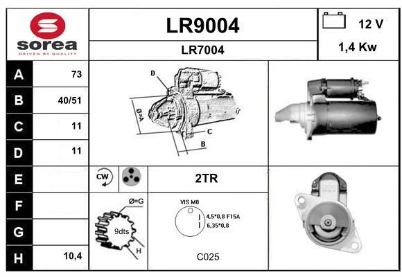 SNRA LR9004 Стартер LR9004: Купити в Україні - Добра ціна на EXIST.UA!