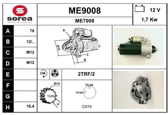 SNRA ME9008 Стартер ME9008: Купити в Україні - Добра ціна на EXIST.UA!