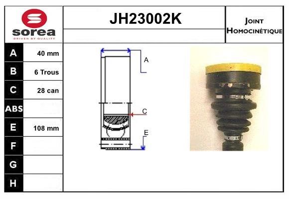 SNRA JH23002K Шарнір рівних кутових швидкостей (ШРКШ) JH23002K: Купити в Україні - Добра ціна на EXIST.UA!