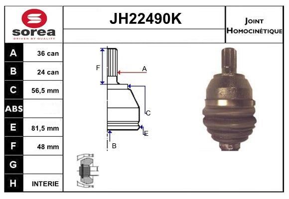 SNRA JH22490K Шарнір рівних кутових швидкостей (ШРКШ) JH22490K: Купити в Україні - Добра ціна на EXIST.UA!