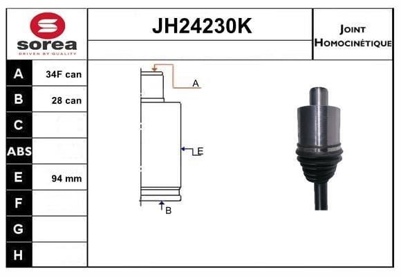 SNRA JH24230K Комплект шарнірів, приводний вал JH24230K: Купити в Україні - Добра ціна на EXIST.UA!