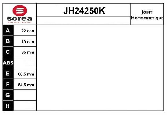 SNRA JH24250K Комплект шарнірів, приводний вал JH24250K: Купити в Україні - Добра ціна на EXIST.UA!