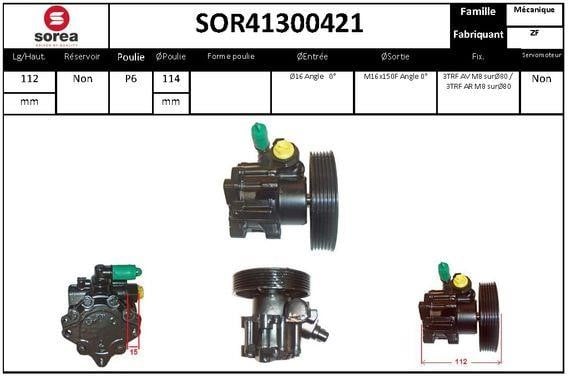 SNRA SOR41300421 Насос гідропідсилювача керма SOR41300421: Купити в Україні - Добра ціна на EXIST.UA!